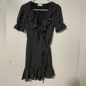 Isalis mini dress polka dot white